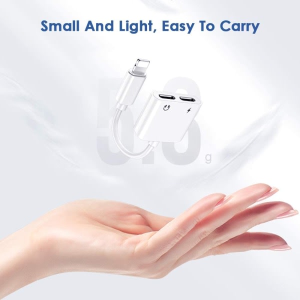 IC Apple 8 kaksoisadapter lightning plus 3,5 mm siirtokaapeli lataus
