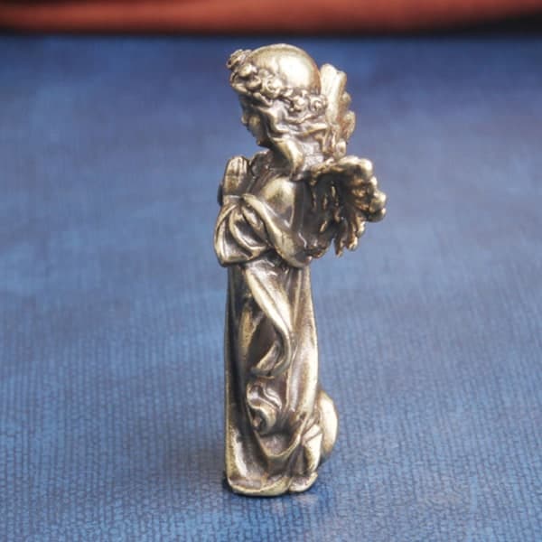 IC Retro Kobber Kjærlighetsguden Amor Statue Ornament Messing Engel Figur