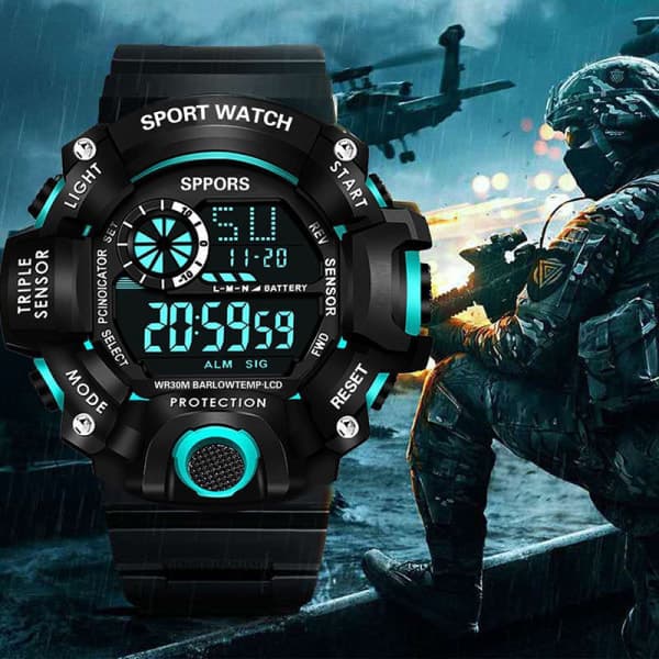 IC UTHAI H117 Watch Mode Sport Elektroninen rannekello Lar Kulta