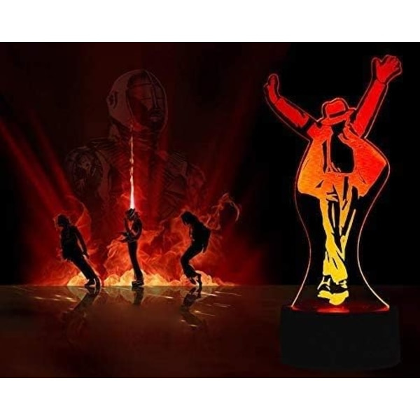 IC Michael Jackson Action Figur 3D-lampe Optiske Illusioner 7 Farver