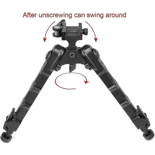 IC Picatinny Bipod Rifle Luftgevær Airsoft Bipod Utvidbar Svingbar