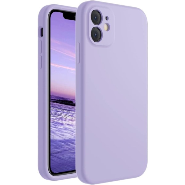 IC iPhone 11 - case, silikoni [Square Edges] & [Camera Protecion] Uppgraderat phone case, Kryddnejlika lila