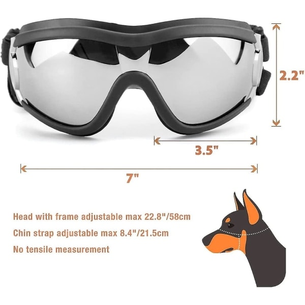 IC Hundebriller UV-beskyttelse Vand- og vindafvisende øjenbeskyttelse Store og mellemstore hunde