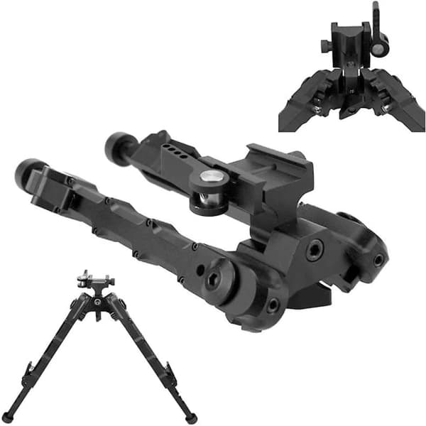 Picatinny Bipod Gevär Luftgevär Airsoft Bipod Utdragbar Svängbar