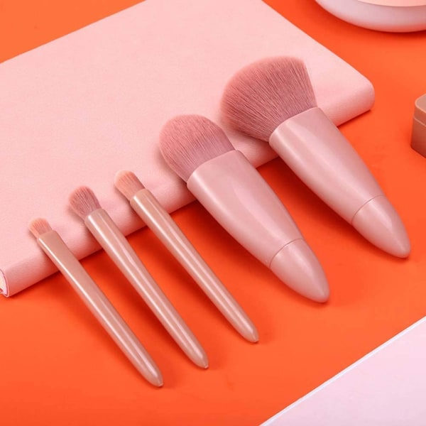IC Eyeshadow Foundation Makeup Tool med Spegel 5 Stycken Borste Set
