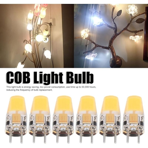 LED-lampa 500LM GY6.35 Varmvit Silikonlampa Sockel Taklampa 360° Strålvinkel Lampa 5W 12V