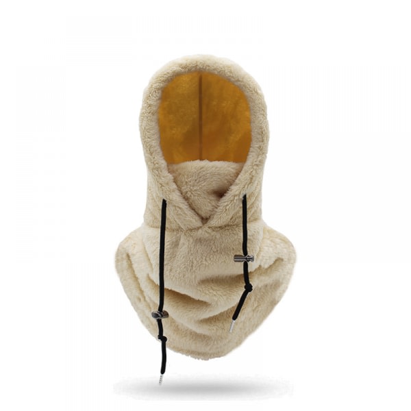 Sherpa Hood Ski Mask Vinter Balaclava Kaldt vær Vindtett Justerbar Varm Hodeplagg Deksel Hatt Caps Halsduk Svart