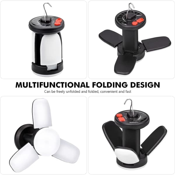 IC USB Oppladbart Sol Campinglys Foldbar LED Campinglys Bærbar Belysning Teltslys Camping Nødbelysning