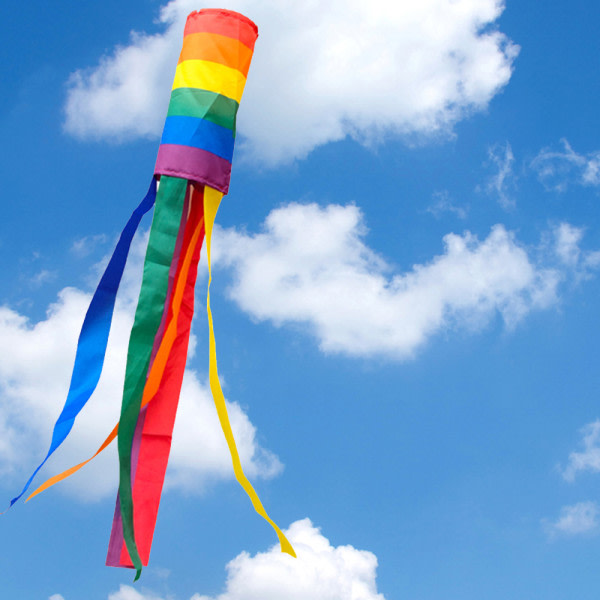 IG 2-pack färgglada regnbågshängande dekorativa patriotiska strumpor rainbow