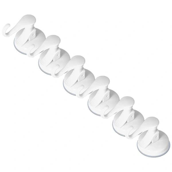1PC Strong Vacuum Wall Hook Towel Hook Plastic Self-Adhesive Suction Cup for Kitchen Bathroom White