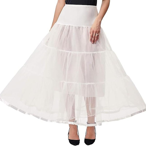 Dame Ankel Lengde Underskjørt Skjørt Bryllup Halv Underskjørt Krinoline Underskjørt Rosa Pink S M