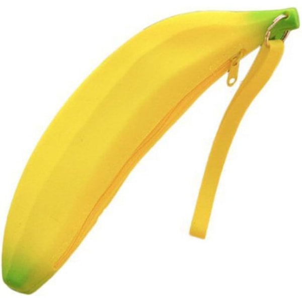 Generisk sød silikon Banana Mynt Pennfodral Case Myntväska IC