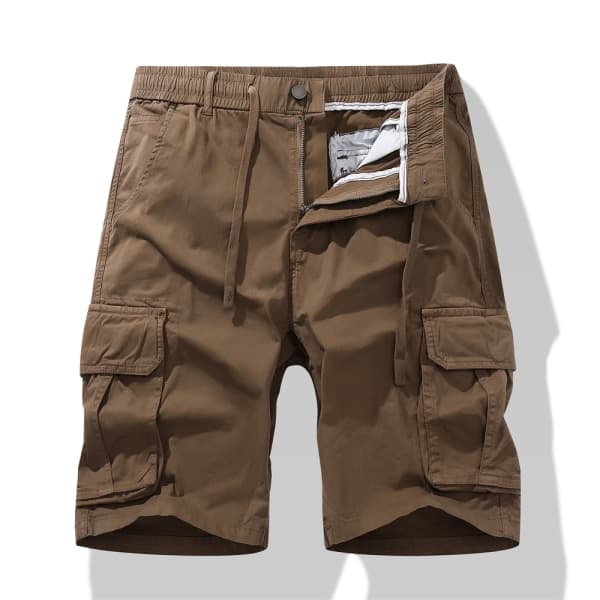 IC Shorts Herr Cargo Shorts Herr Plus Size Elastisk midja Dragsko Cargo Korta Byxor Lätt dragkedja Multi