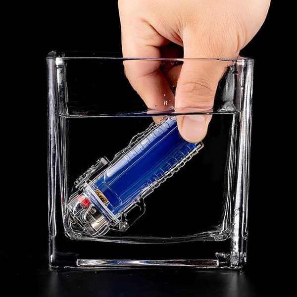 IC Multifunktionell transparent vattentät case Vattentät tändare Blå