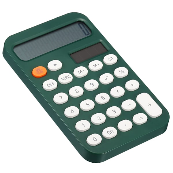 Skrivbordsregnemaskin, 12-sifret stor LCD-skjerm Standard funksjon Skrivbordsregnemaskin Bærbar sot regnemaskin for hjemmekontor, Grønn Green
