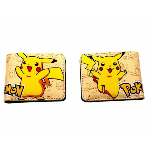 IC Barn Pikachu Toppklaff Lommebok PU Lær Kredittkort Holder A