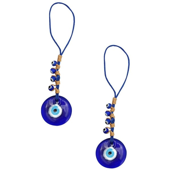 2st blå onda ögat hängen Handgjorda Craft Bead Halsband Nyckelring tillbehör IC