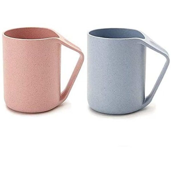 IC Vete halm kopp för barn mugg tand kopp vete halm Rosa och Blå