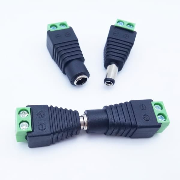 IC Power hane/hun kontaktadapter 12V jackadapter til skærmstik