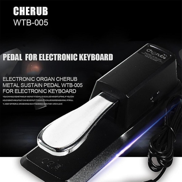 IC För universal elektroniskt tangentbord Elektronisk orgel Metall Sustain Pedal med pluggkabel