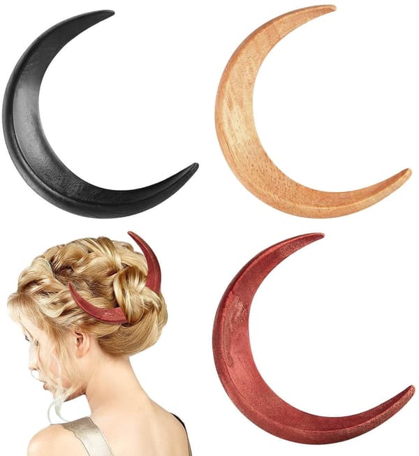 3 - stykker - Halvmåneformede - hårspænder - Håraccessories - Månehårspænder - design - Let - stylingværktøj - Rød - sort