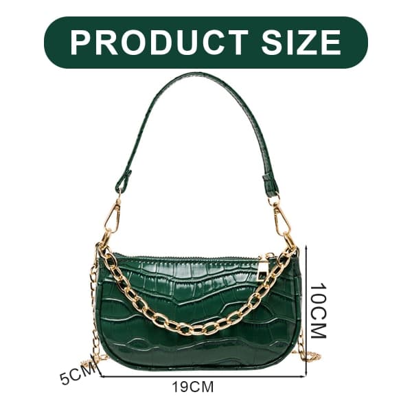 IC Nytt konstläder Joker Lady Crossbody väska mode grön