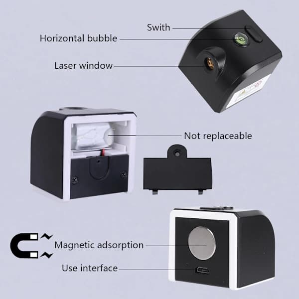 Portable Red/Green Laser Level Horizontal Vertical Cross Line Mini Meter Red Light Red Light