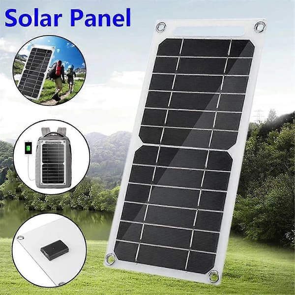 5V 6W Solpanel Bærbart Batteripanel Soloplader Mobiltelefon Mobil Strøm Til Udendørs Vandreture Camping
