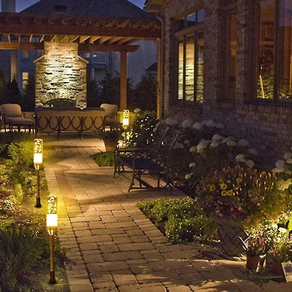 Low Voltage Landscape Lights Extendable LED Path Lights, Landscape Lighting 12 Volt 6 in 1 Waterproof Crystal Bubble Acrylic Die-Cast Spike Lights