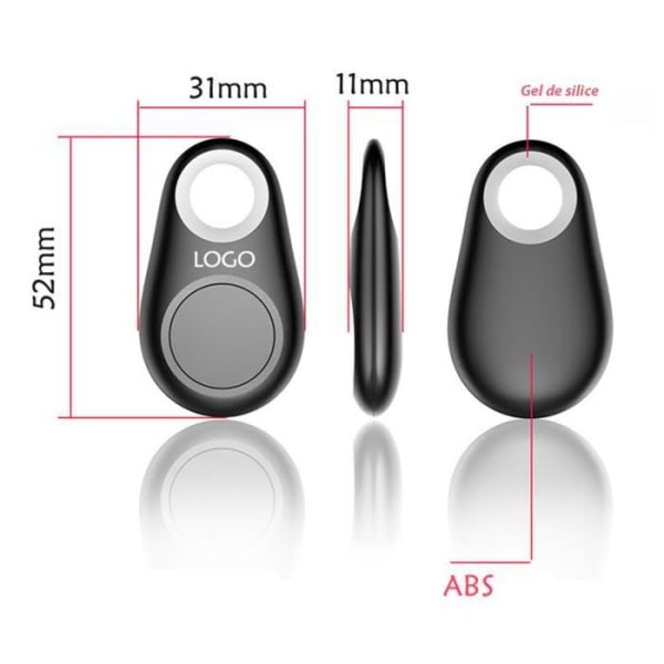 TD® 5-i-1 fløyte-nøkkelring, Bluetooth 4.0 - Multifunksjonsnøkkelring-fløyte, lokalisering... IC