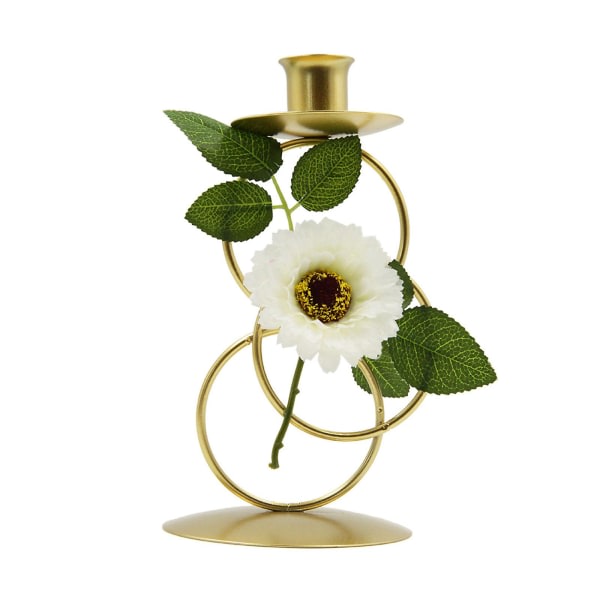 IC Rabattny Ljusstake Doft Present Ljusstativ Ornament Bord Mittpunkt med konstgjorda blommor dekorasjon