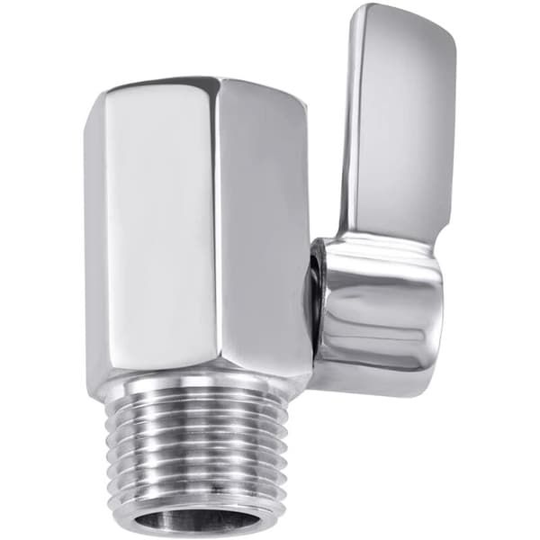 Stengeventil for dusjhode, 304 rustfritt stål mini kuleventil, NPT-gjenge (1/2 tomme hann X 1/2 tomme), 1 pakke