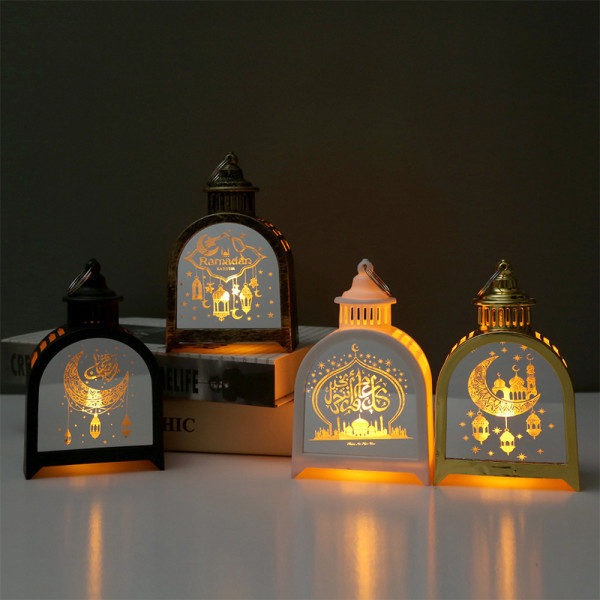 IC Eid Mubarak Månelys Islam Ramadan Dekoration Islamisk Muslim Hvid One Size