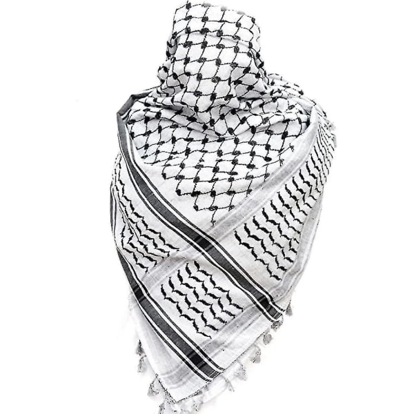 Palestinsk skjerf, Keffiyeh, Arafat Hatta, rød med dusker, Shemagh Keffiyeh Arab Houndstooth 100 % Y2-dwdz