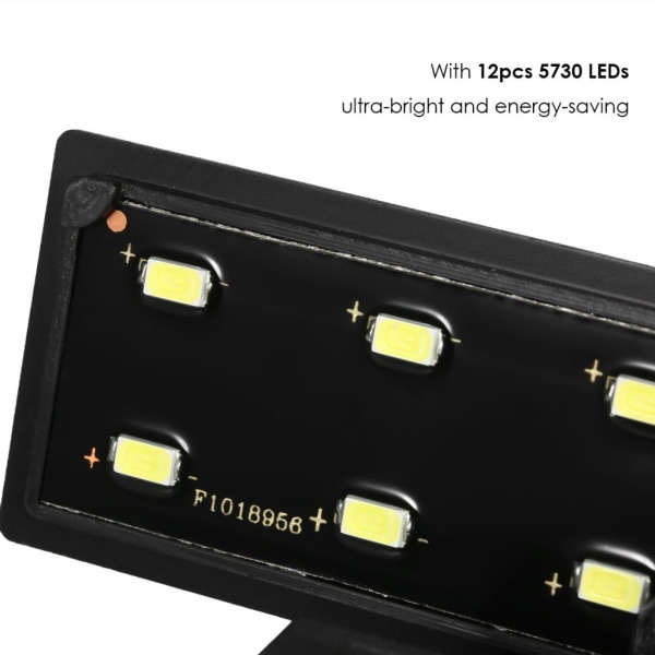IC 5W Slank Akvarium LED-lys Super Lys Klippelys 12 LEDer for akvarium