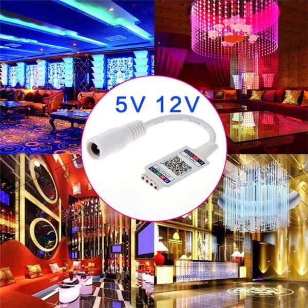 Wifi Bluetooth -ohjain DC 24V valonauhaohjain Vit