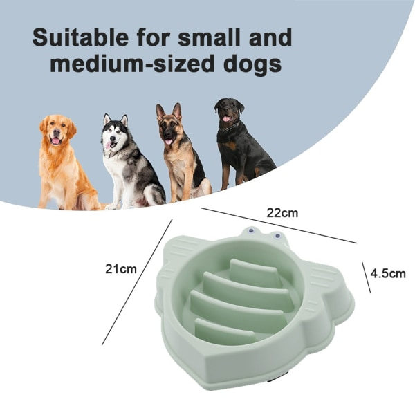 IG Slow Feeder hundskål för husdjur, förhindrar kvävning, hälsosam design grön