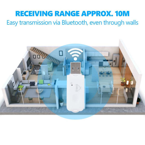 IC NOE Mini USB Bluetooth-vastaanotin Audio A2DP Musiikki Langaton