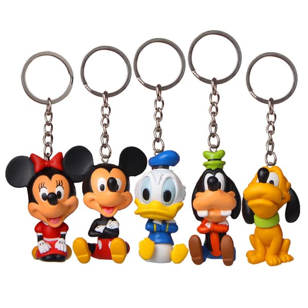 5st Mickey Pluto Anime Nyckelring Nyckelring Väska Hängande Nyckelring Julklapp IC