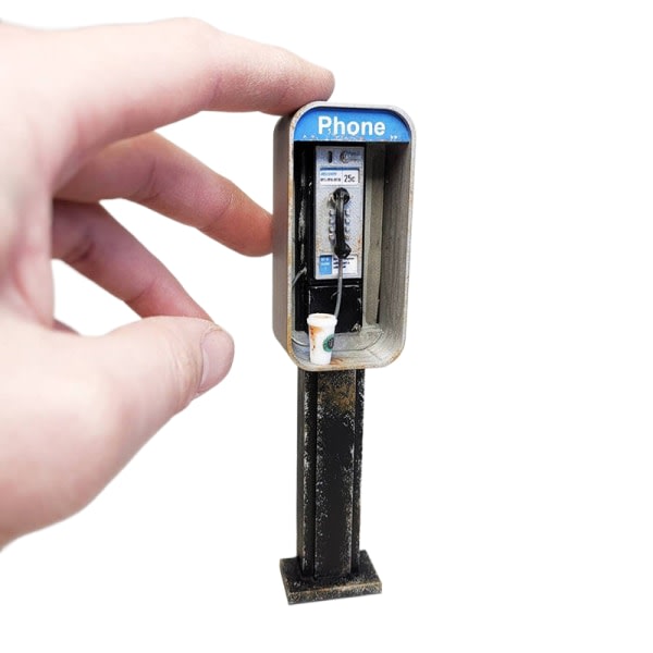 IC Miniatyr telefonautomat i skala 1:12 A