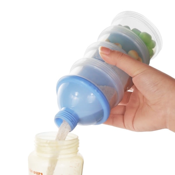 IC Baby, icke-spillande smart stapelbar babymat, BPA-fri, 4 lager, blå