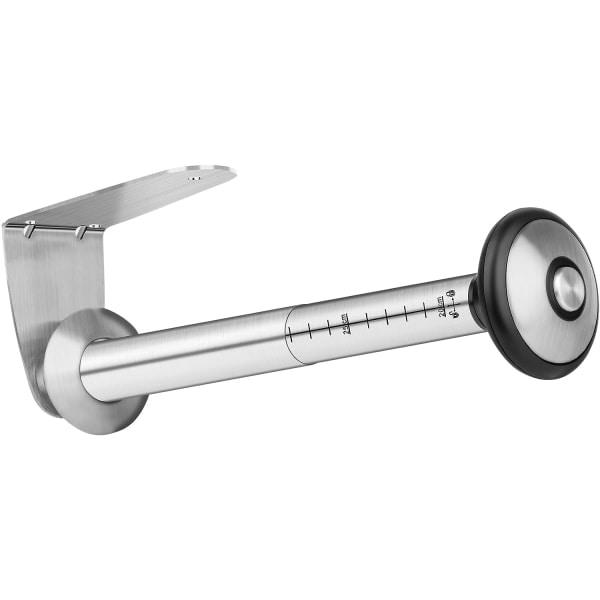 IC Papirhåndkleholder til kjøkken - Justerbar lengde papirhåndkleholder under skap, selvklebende eller borrmontering, rustfritt (sølv)