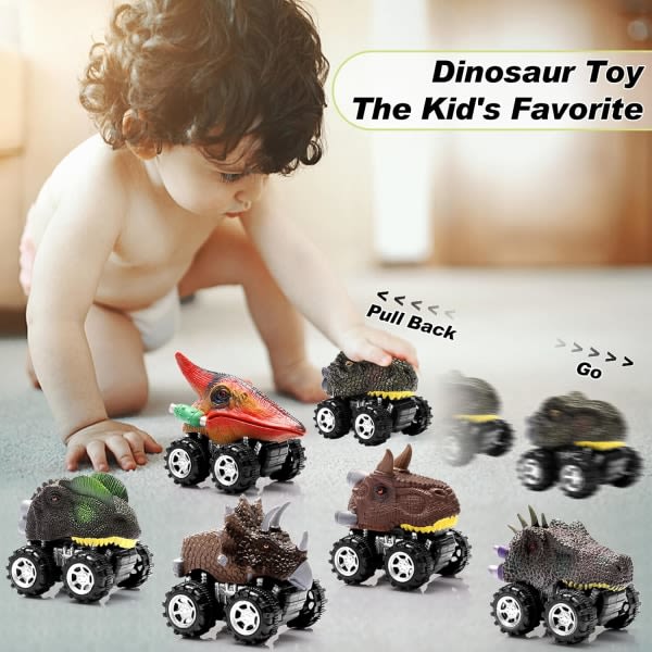 IC Pojkleksaker 6-pack toddler för 4-åriga pojkar Födelsedagspresenter för barn från 1 år och uppåt Dinosauriespel