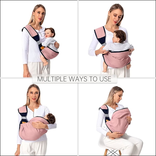 Babybärsele Handduk, Ventilerande Babybärsele Handduk, Nyfödd Babybärsele Från Födelse För Spädbarn, Multifunktionell Nyfödd Babybärsele, Babybärsele PINK