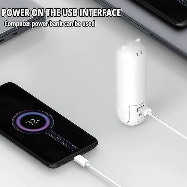 IC Mini Bærbar Vifte Varig Stille Foldbar USB Oppladbar