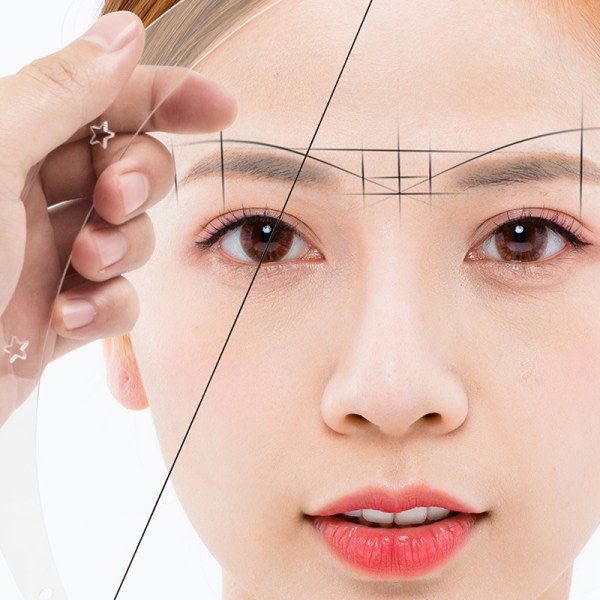 IC Linjal Positionering Båge Ögonbrynsmapping Makeup Mätverktyg