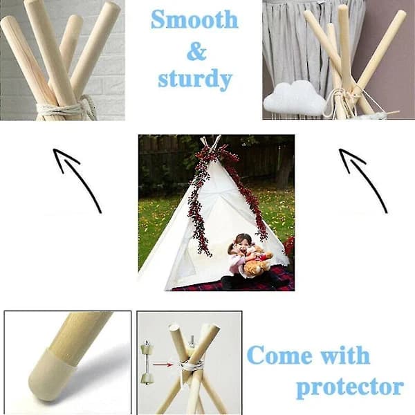 X Stor Tipi Bomull Canvas Telt Lekehus