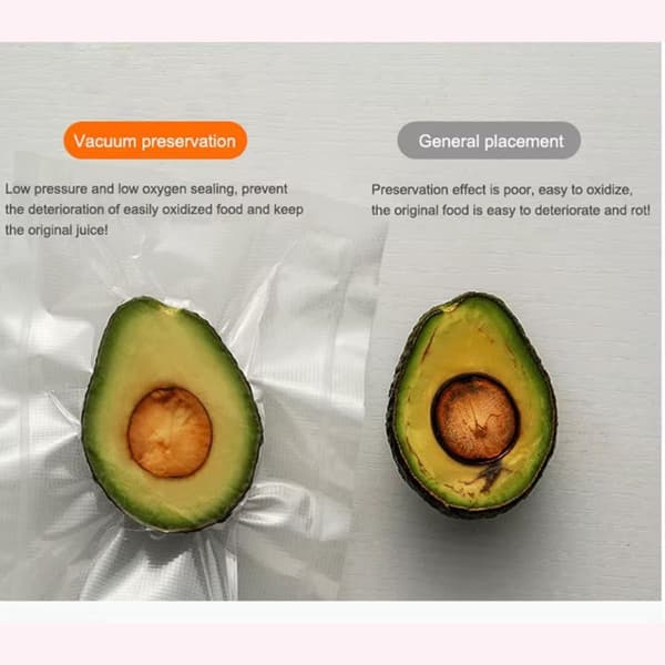 Vakuumförseglare för matförvaring, kompakt automatisk One-Touch-design, 15 sekunders försegling med 50 påsar, svart