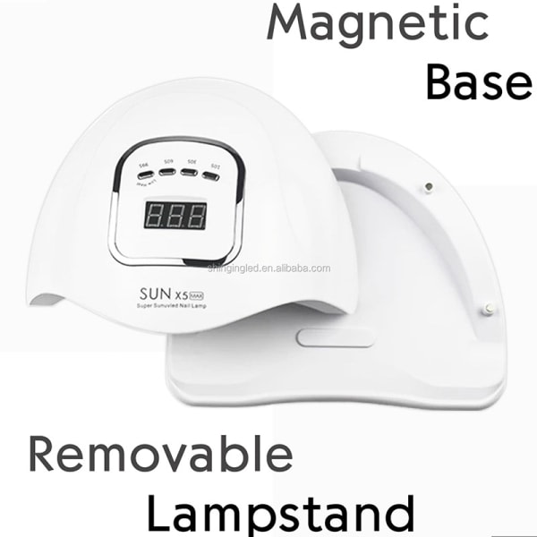 80W UV/LED-lampa med timerfunktion - Vit