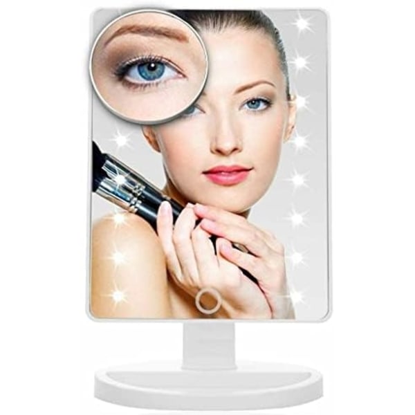 Vridbar sminkspegel, LED-belysning, sminkspegel,